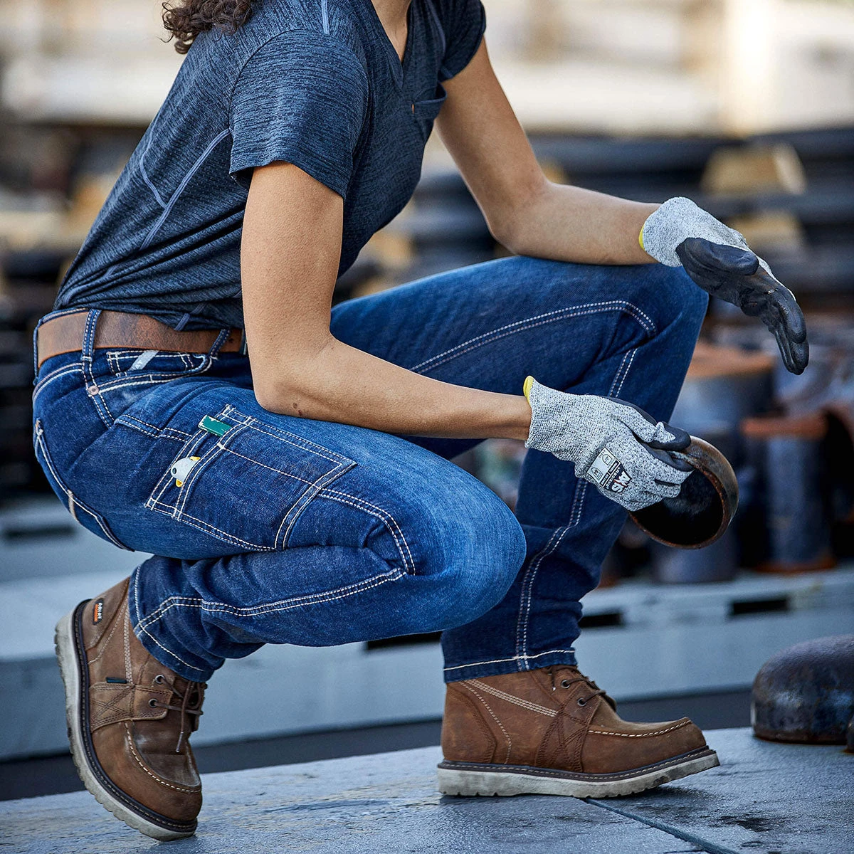 Ariat Rebar Riveter Straight Leg Ladies Jeans - Image 2