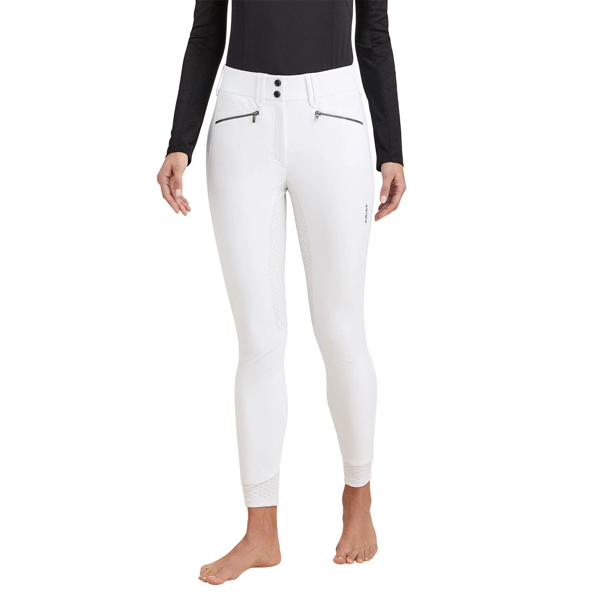 Ariat Tri Factor X Bellatrix Full Seat Ladies Breech- White - Image 2
