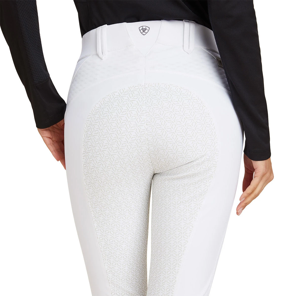 Ariat Tri Factor X Bellatrix Full Seat Ladies Breech- White - Image 3