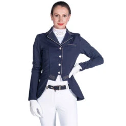 HKM Audrey Short Tailcoat Ladies Show Coat - Navy