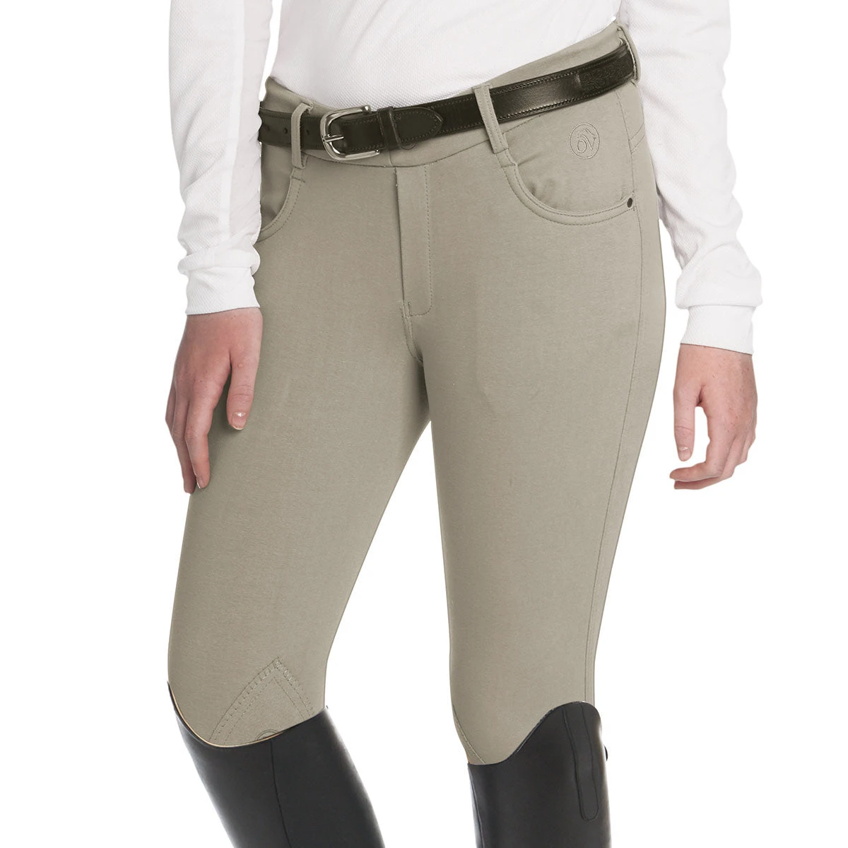 Ovation Euro Melange Knee Patch Girls Breech