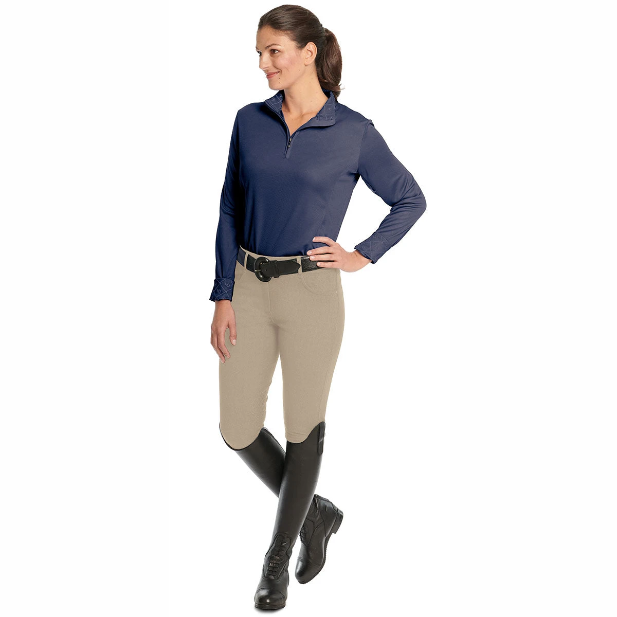 Ovation Euro Melange Knee Patch Ladies Breech - Image 2