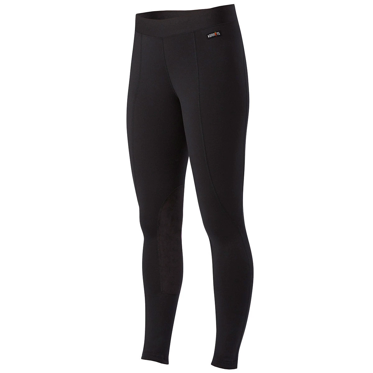 Kerrits Flow Rise Performance Knee Patch Ladies Tight - Black - Image 3