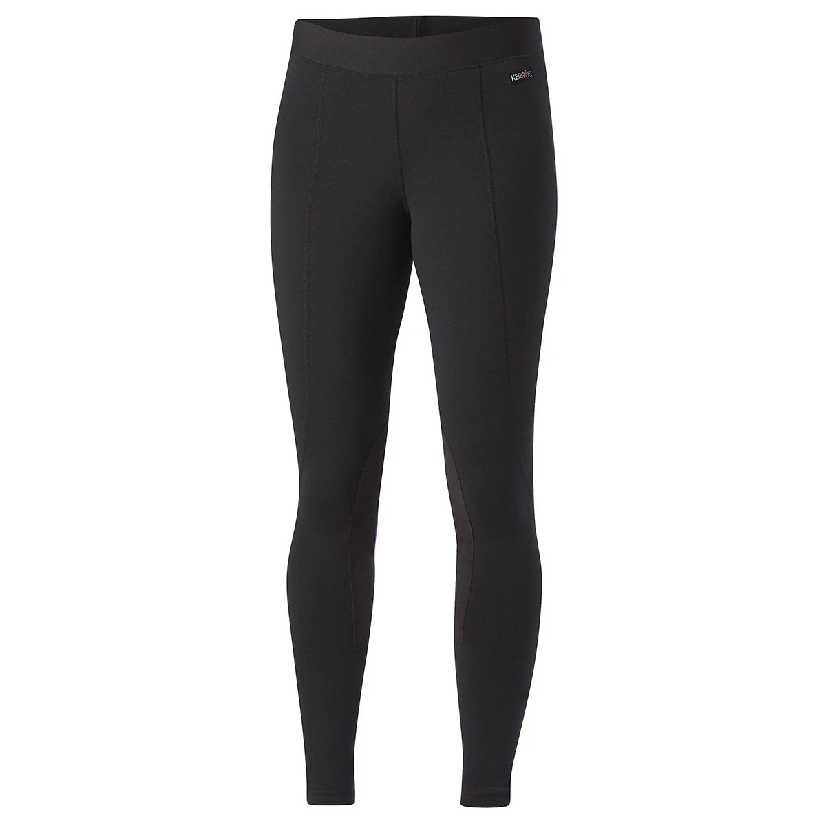 Kerrits Flow Rise Performance Knee Patch Ladies Tight - Black - Image 4