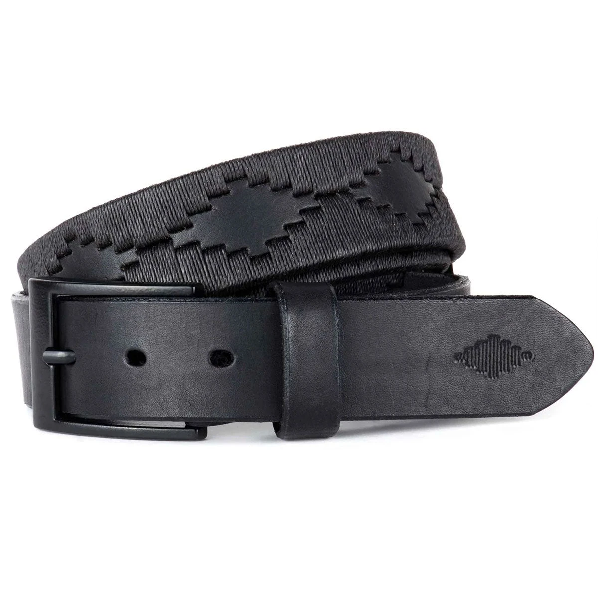 Pampeano Black Bordado Belt