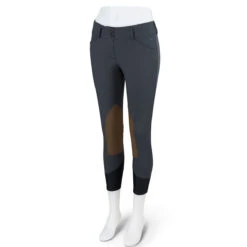 RJ Classics Gulf Zip Front Knee Patch Ladies Breech - Graphite