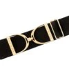 Ellany Black Gold Stirrup Elastic Ladies Belt