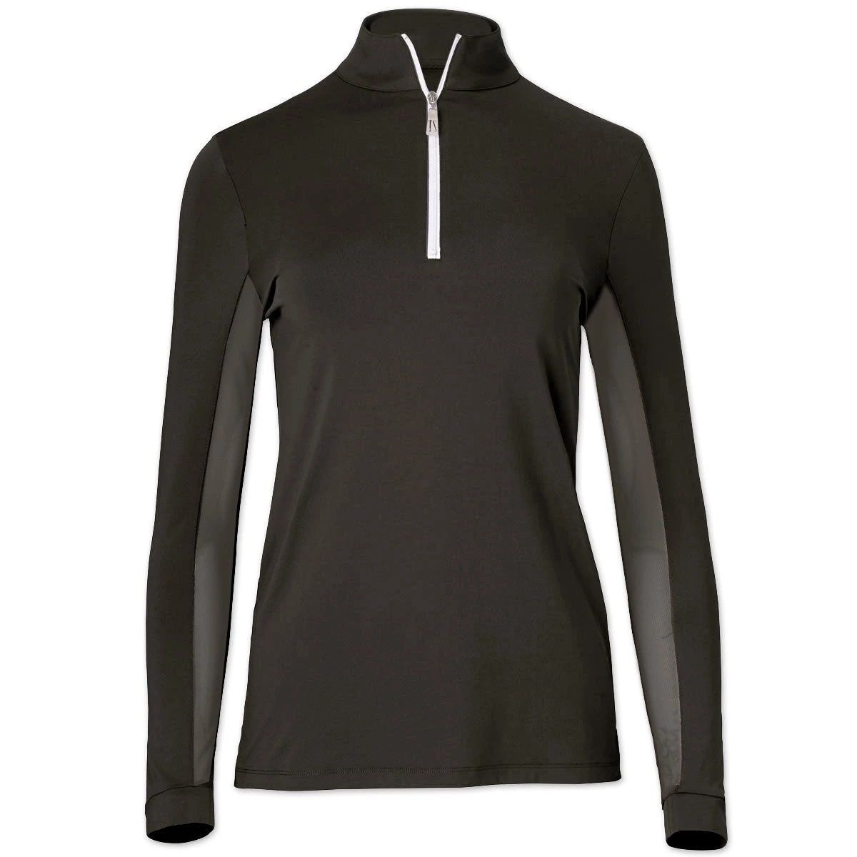 Tailored Sportsman Ice Fil Long Sleeve Ladies Quarter Zip - Black